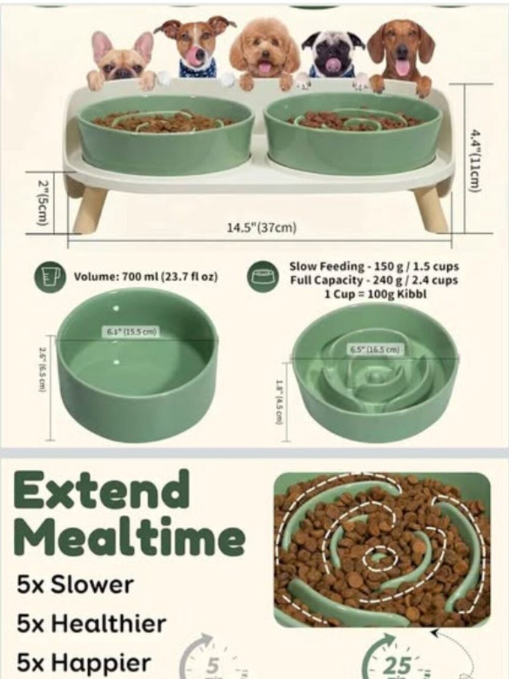 Slow Feeder Dog Bowl - Anti-Gulping Maze Bowl for Healthy Digestion